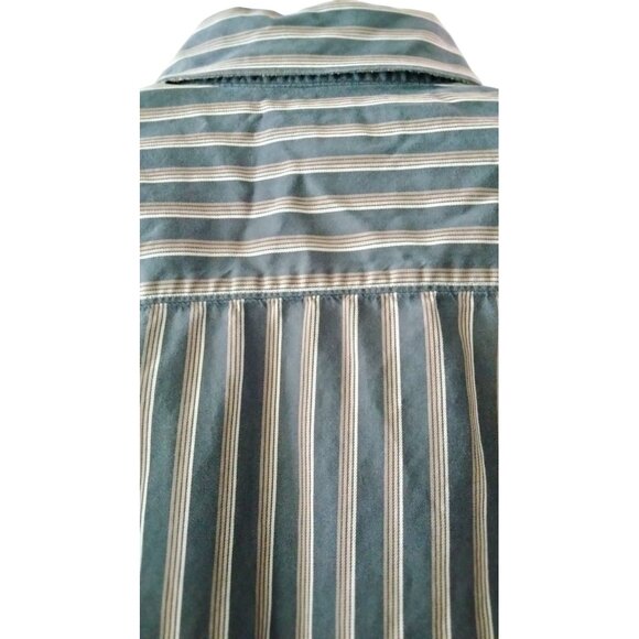 Concepts By Claiborne Mens Shirt 3XL Striped Button-Up Gray Black Long Sleeve - Picture 7 of 9